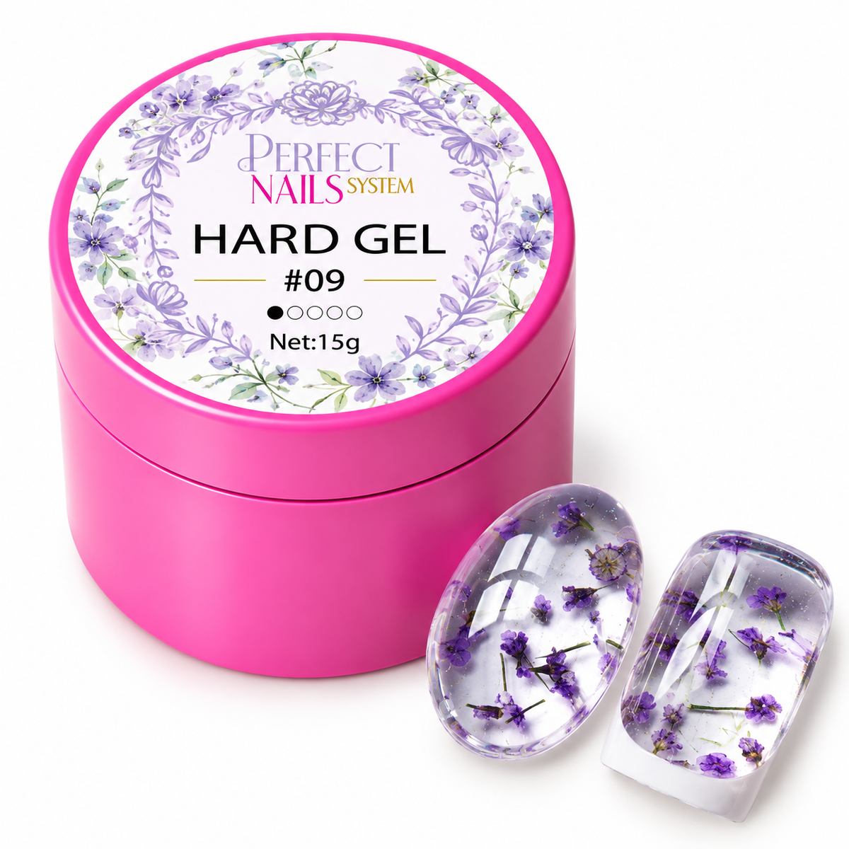 Hard Gel Flower Clear #9