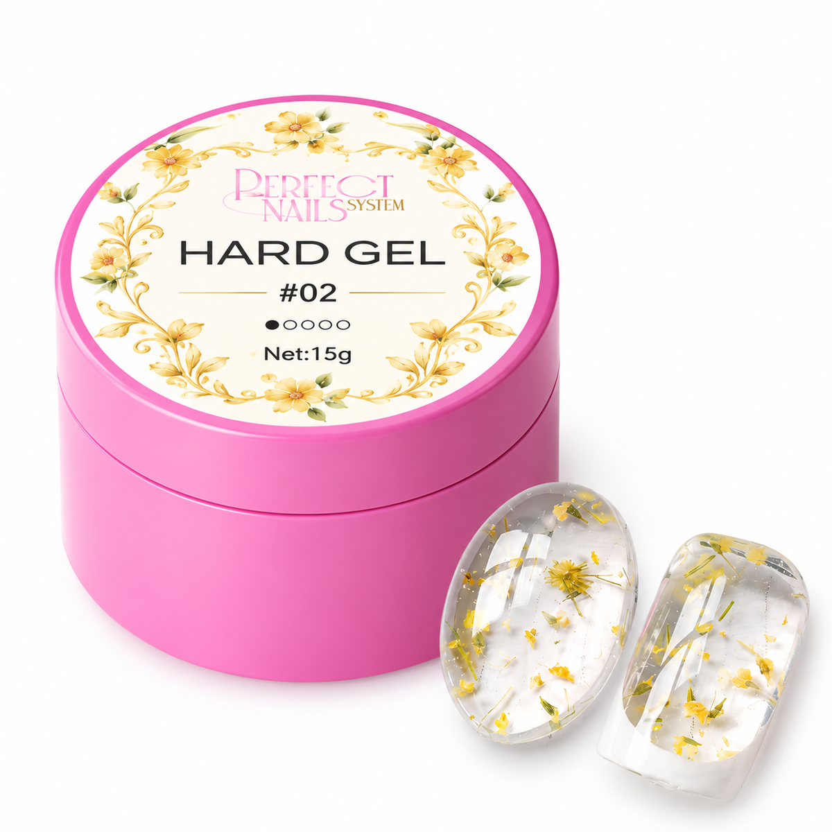 Hard Gel Flowers Clear #2