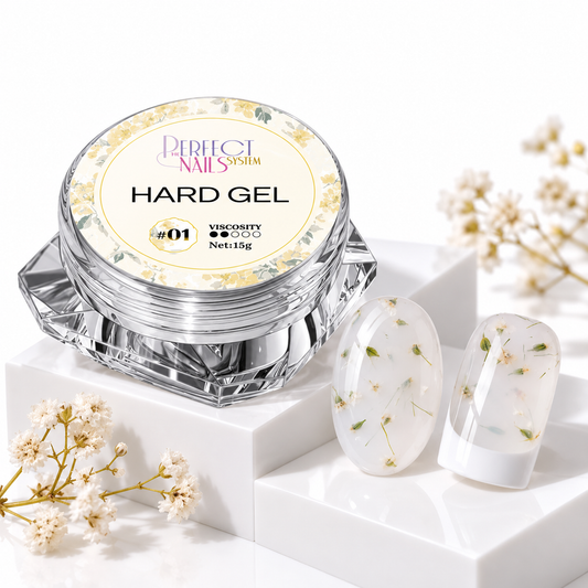Hard Gel Flowers White #1