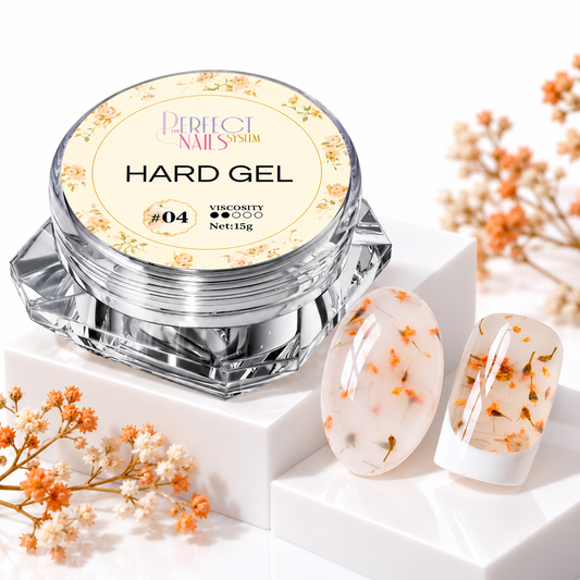 Hard Gel Flowers White #4