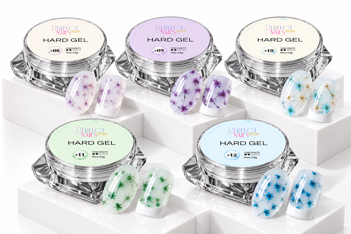 Hard Gel Flower white Colección