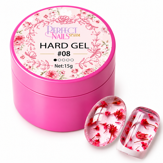 Hard Gel Flower Clear #8